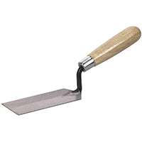 QLT 934 Margin Trowel, 5 in L Blade, 1-1/2 in W Blade, Steel Blade, Hardwood Handle