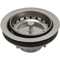 Keeney K5419 Basket Strainer Assembly with Spring Post, Stainless Steel, For: 3-1/2 in Dia Opening Kitchen Sink