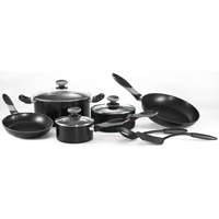 T-fal MIR-A797SA84M Cookware Set, Aluminum, Black, 10-Piece