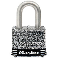 Master Lock 3SSKADHC Padlock, Keyed Alike Key, 9/32 in Dia Shackle, 3/4 in H Shackle, Stainless Steel Shackle, Laminated