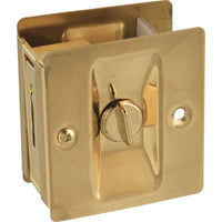 National Hardware V1951 Series N216-077 Pocket Door Latch, Solid Brass, Brass