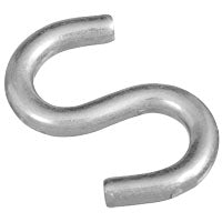 National Hardware N273-425 S-Hook, 125 lb Working Load, 0.262 in Dia Wire, Steel, Zinc