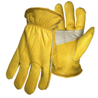 BOSS THERM 7134M Insulated Gloves, M, Keystone Thumb, Self-Hemmed Open, Shirred Elastic Wrist Cuff