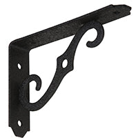 National Hardware 152BC 229393 Shelf Bracket, 80 lb, 5 in L, 0.94 in H, Steel, Antique Black