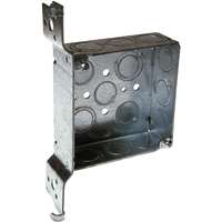 Orbit D4SB-50-FB Switch Box, 1 -Gang, 13 -Knockout, 1/2 in Knockout, Steel, Gray, Galvanized, Flush Mounting