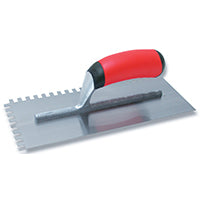 QLT 15672 Trowel, 11 in L, 4-1/2 in W, Square Notch, Soft Grip Handle