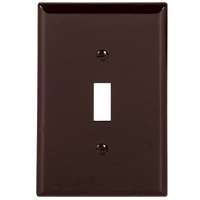 Eaton Wiring Devices 5134B-BOX Wallplate, 4-1/2 in L, 2-3/4 in W, 1 -Gang, Nylon, Brown, High-Gloss