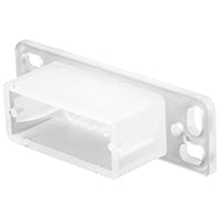 Prime-Line R 7145 Drawer Track Backplate, 3/4 in L, 2-13/32 in W, Plastic, Raw