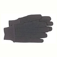 BOSS 4020-L Regular Weight Work Gloves, Unisex, L, Straight Thumb, Knit Wrist Cuff, Cotton/Poly, Brown