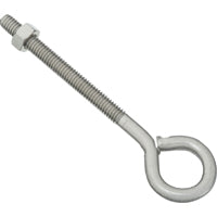 National Hardware N221-630 Eye Bolt, 5/16-18 Thread, 3 in L Thread, 3/4 in ID Dia Eye, 3.72 in L Shank, Stainless Steel