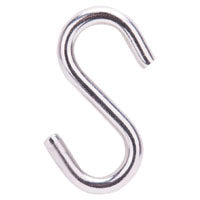 ProSource LR380 S-Hook, 158 lb Working Load, 19/64 in Dia Wire, Stainless Steel, Stainless Steel