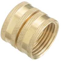 Plumb Pak PP850-69 Hose Adapter, 3/4 x 3/4 in, FHT x FHT, Brass, For: Garden Hose