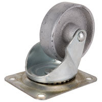 ProSource JC-S08 Swivel Caster, 4 in Dia Wheel, 1-1/4 in W Wheel, Steel Wheel, Gray, 500 lb, Steel Housing Material