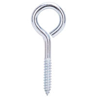 ProSource LR256 Lag Screw Eye, 11.4 mm Thread, Screw Thread, 2 in L Thread, 1-7/8 in Dia Eye, 275 lb Working Load, Steel