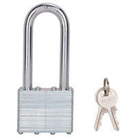 ProSource Padlock, Keyed Alike Key, Long Shackle, 11/32 (8.7) in (mm) Dia Shackle, Steel Shackle