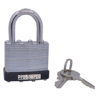 ProSource Padlock, Keyed Alike Key, Standard Shackle, 1/4 (6.3) in (mm) Dia Shackle, Steel Shackle