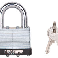 ProSource Padlock, Keyed Alike Key, Standard Shackle, 11/32 (8.7) in (mm) Dia Shackle, Steel Shackle