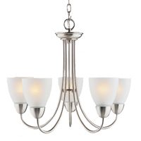 Boston Harbor A2242-6 Chandelier, 120 V, 60 W, 1-Tier, 5-Lamp, A19/CFL Lamp, Metal Fixture