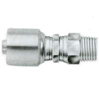 GATES MegaCrimp G25105-0808 Hose Coupling, 1/2-14, Crimp x NPTF, Straight Angle, Steel, Zinc