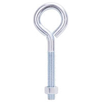 ProSource LR288 Eye Bolt, 7.5 mm Thread, Machine Thread, 3 in L Thread, 2-1/8 in Dia Eye, 522 lb Working Load, Steel