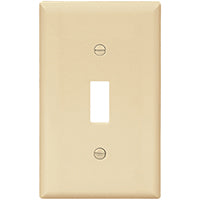 Eaton Wiring Devices BP5134V Wallplate, 4-1/2 in L, 2-3/4 in W, 1 -Gang, Nylon, Ivory, High-Gloss