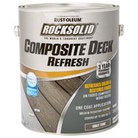 RUST-OLEUM RockSolid 350007 Deck Refresh Toner, Flat/Matte, Gray, Liquid, 1 gal