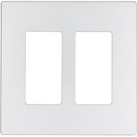 Eaton Wiring Devices Aspire 9522SG Wallplate, 4-1/2 in L, 4.56 in W, 2 -Gang, Polycarbonate, Silver Granite