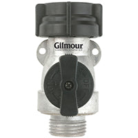 GILMOUR MFG 801074-1001 Single Shut-Off Valve, 3/4 in, Female x Male, 60 psi Pressure, Aluminum Body