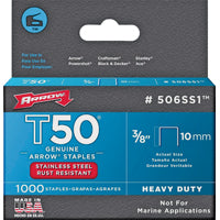 STAPLE FLT HD T50 BX1000 3/8IN