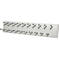 Easy Track RA1200 Tie Rack, 20-Hook, 14 in OAW, White