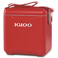 IGLOO '00032657 Tag Along Too Cooler, 14 Can Cooler, Plastic, Racer Red, 2 days Ice Retention