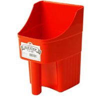 Little Giant 150408 Feed Scoop, 3 qt Capacity, Polypropylene, Red, 6-1/4 in L