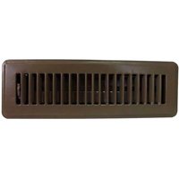 ProSource FR01-2X10B Floor Register, 3-7/8 in L, 9-5/8 in W, Metal, Brown