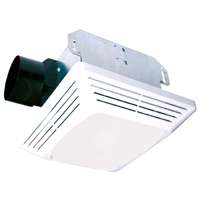 Air King ASLC50 Exhaust Fan, 1.6 A, 120 V, 50 cfm Air, 3 Sones, CFL, Fluorescent Lamp, 4 in Duct, White