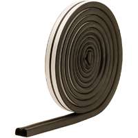 M-D 01033 Weatherstrip Tape, 19/32 in W, 10 ft L, EPDM Rubber, Black