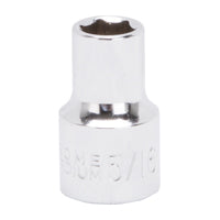 Vulcan MT6493341 Drive Socket, 5/16 in Socket, 3/8 in Drive, 6-Point, Chrome Vanadium Steel, Chrome