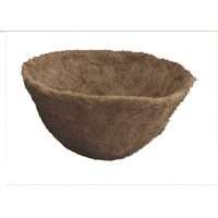 Landscapers Select T51451A-3L Planter Liner, 12 in Dia, 6.5 H, Round, Natural Coconut, Brown