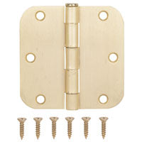 ProSource BH-102SB-PS Door Hinge, Steel, Satin Brass, Loose Pin, 180 deg Range of Motion, Screw Mounting