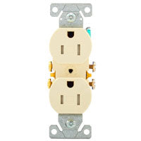 Eaton Wiring Devices TR270LA-BOX Duplex Receptacle, 2 -Pole, 15 A, 125 V, Push-in, Side Wiring, NEMA: 5-15R