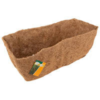 Landscapers Select T51550-3L Planter Liner, 24 in W, 9 in H, Rectangular, Natural Coconut, Brown