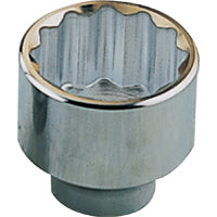 Vulcan MT-SM6021 Drive Socket, 21 mm Socket, 3/4 in Drive, 12-Point, Chrome Vanadium Steel, Chrome