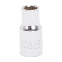 Vulcan MT6482418 Drive Socket, 1/4 in Socket, 1/4 in Drive, 6-Point, Chrome Vanadium Steel, Chrome