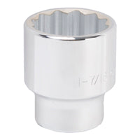 Vulcan MT-SS6046 Drive Socket, 1-7/16 in Socket, 3/4 in Drive, 12-Point, Chrome Vanadium Steel, Chrome