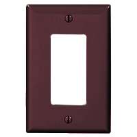 Eaton Wiring Devices PJ26B Wallplate, 4.87 in L, 3.12 in W, 1 -Gang, Polycarbonate, Brown, High-Gloss