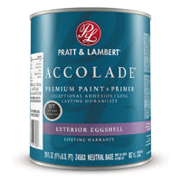 Pratt & Lambert ACCOLADE Z4500 Z4583-44 Exterior Premium Paint and Primer, Eggshell, Neutral Base, 1 qt