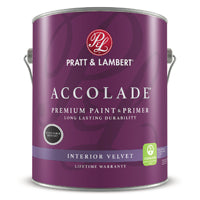 Pratt & Lambert ACCOLADE Z4000 0000Z4082-16 Interior Premium Paint and Primer, Velvet, Deep Base, 1 gal Can