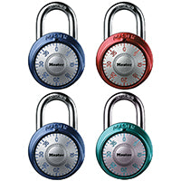 Master Lock 1561DAST Dial Padlock, 9/32 in Dia Shackle, 3/4 in H Shackle, Steel Shackle, Metal Body, Anodized