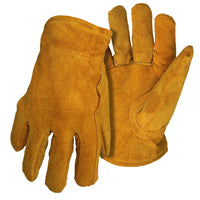 BOSS 41762X Driver Gloves, Men's, 2XL, Keystone Thumb, Open, Shirred Elastic Back Cuff, Leather