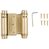 ProSource LR-024-LPS Spring Hinge, Steel, Satin Brass, Tension Pin, 180 deg Range of Motion, Screw Mounting, 12 lb