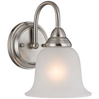 Boston Harbor LYB130928-1VL-BN Wall Sconce, 60 W, 1-Lamp, A19 or CFL Lamp, Steel Fixture, Brushed Nickel Fixture